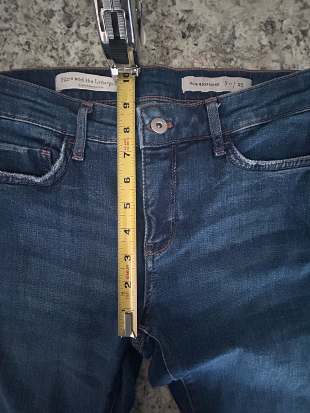 Anthropologie Pilcro and the Letterpress Slim Boyfriend Jeans Western Size 25 - Picture 15 of 16